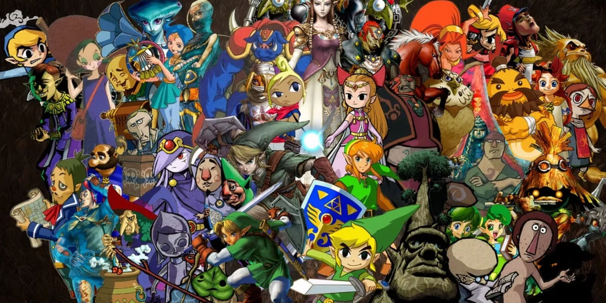 Các nhân vật biểu tượng từ The Legend of Zelda, nguồn cảm hứng cho Heroes of Hyrule trên Nintendo DS