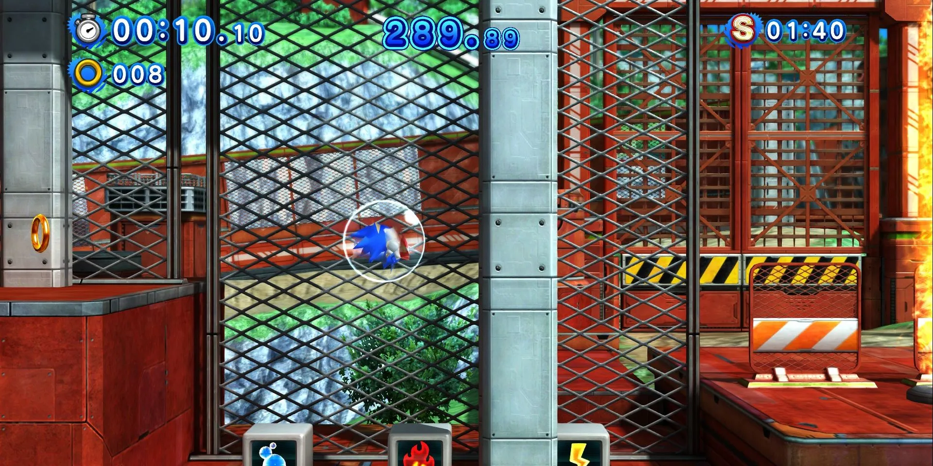 Classic Sonic sử dụng Wisp trong nhiệm vụ With Your Powers Combined tại Planet Wisp của Sonic Generations.