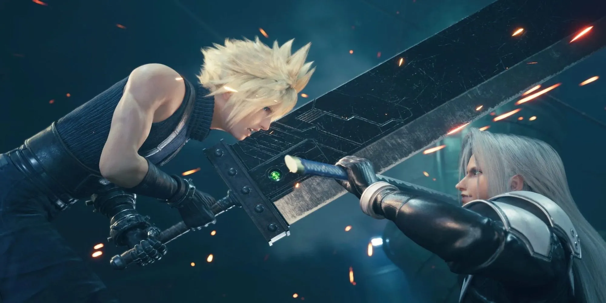 Cloud Strife và Sephiroth đối đầu trong một trận chiến khốc liệt của Final Fantasy VII Remake