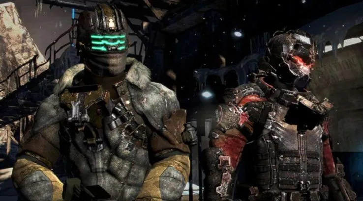 Isaac Clarke và John Carver trong Dead Space 3
