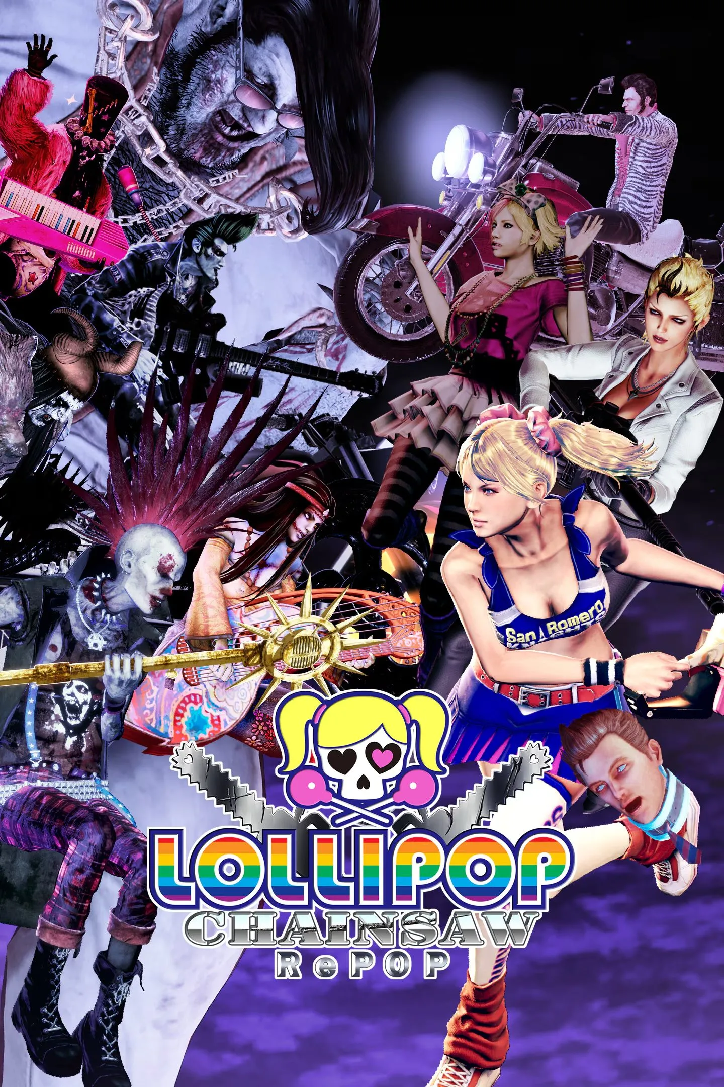 Logo chính thức của Lollipop Chainsaw RePop thể hiện sự phát triển thương hiệu game