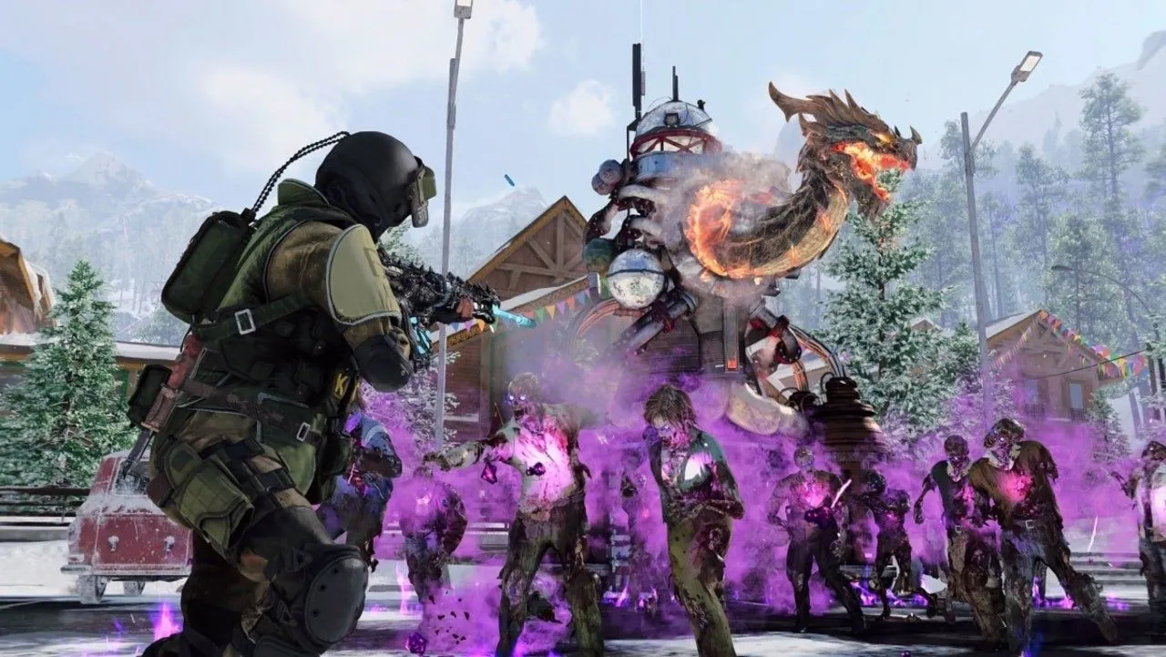 Người chơi bắn hạ zombie trong chế độ Outbreak của Call of Duty: Black Ops Cold War