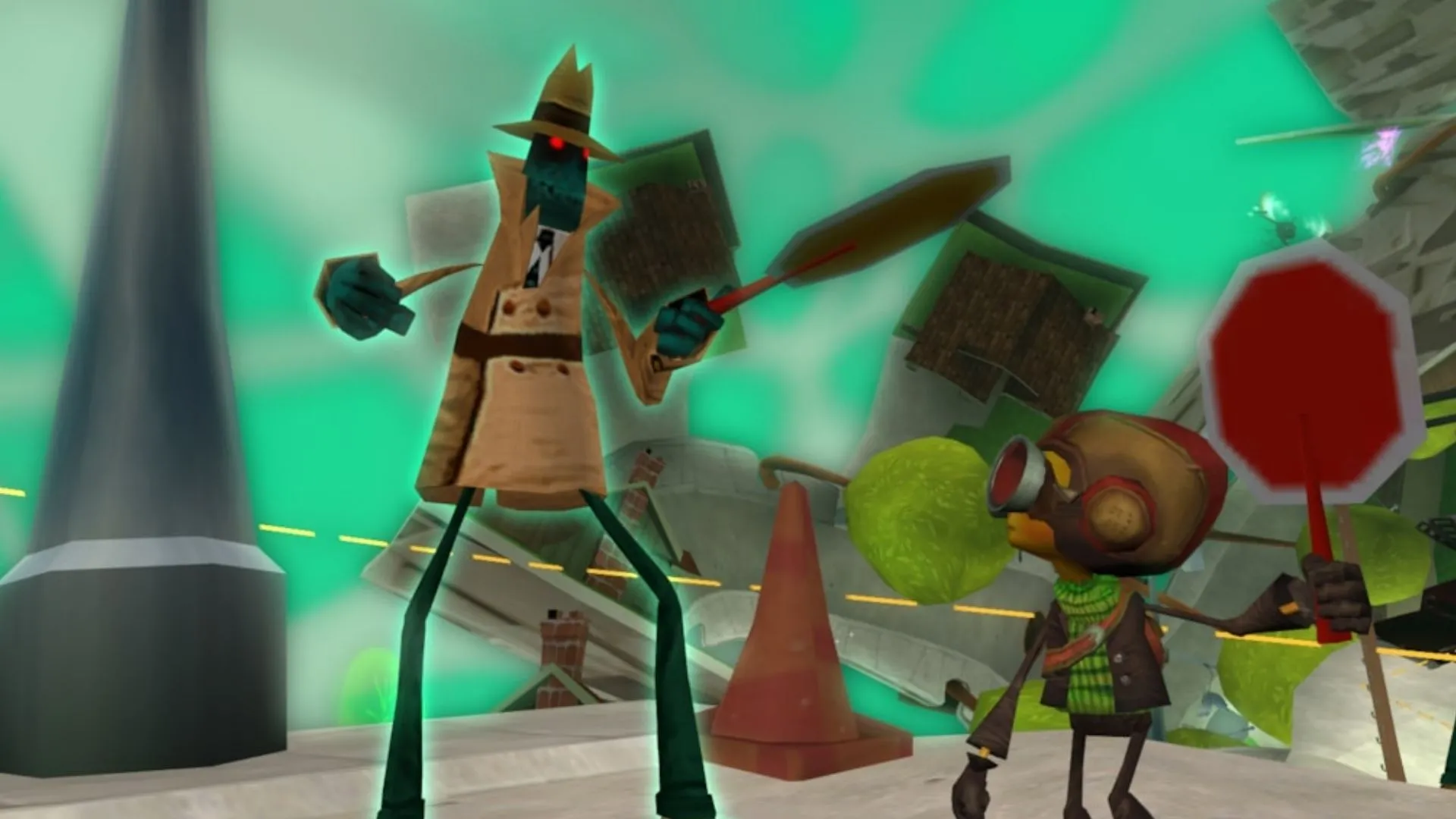 Nhân vật Raz khám phá thế giới tâm trí trong Psychonauts, game platformer độc đáo