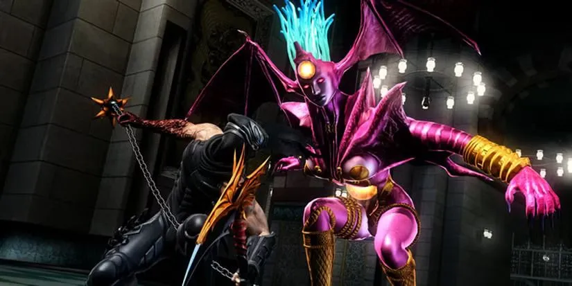 Alma trong Ninja Gaiden đối đầu Ryu, cảnh đánh tay đôi căng thẳng