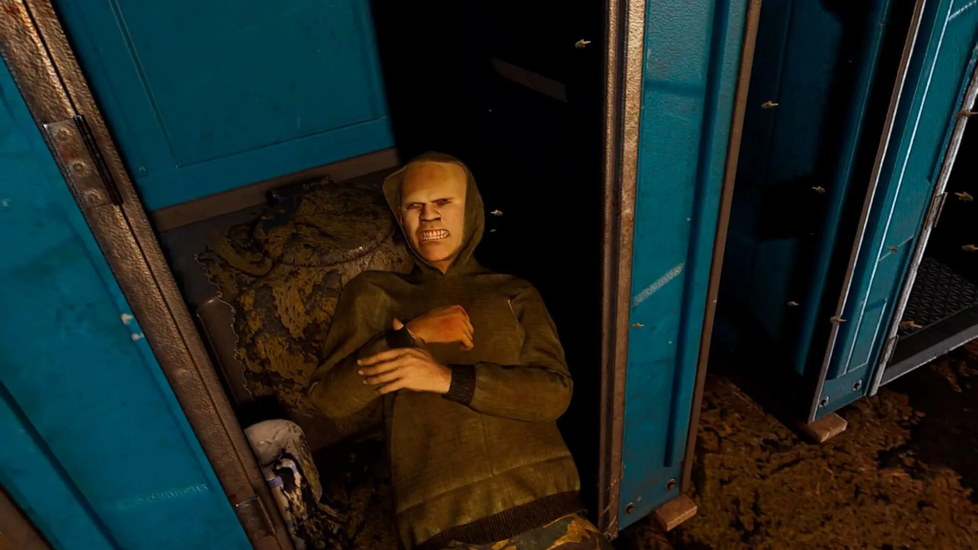 ảnh Blood Trail VR minh họa khung cảnh nội bộ đầy bạo lực, nhấn mạnh tính chân thực và máu me trong VR