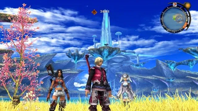 Ảnh chụp màn hình thế giới rộng trong Xenoblade Chronicles 3D trên New 3DS