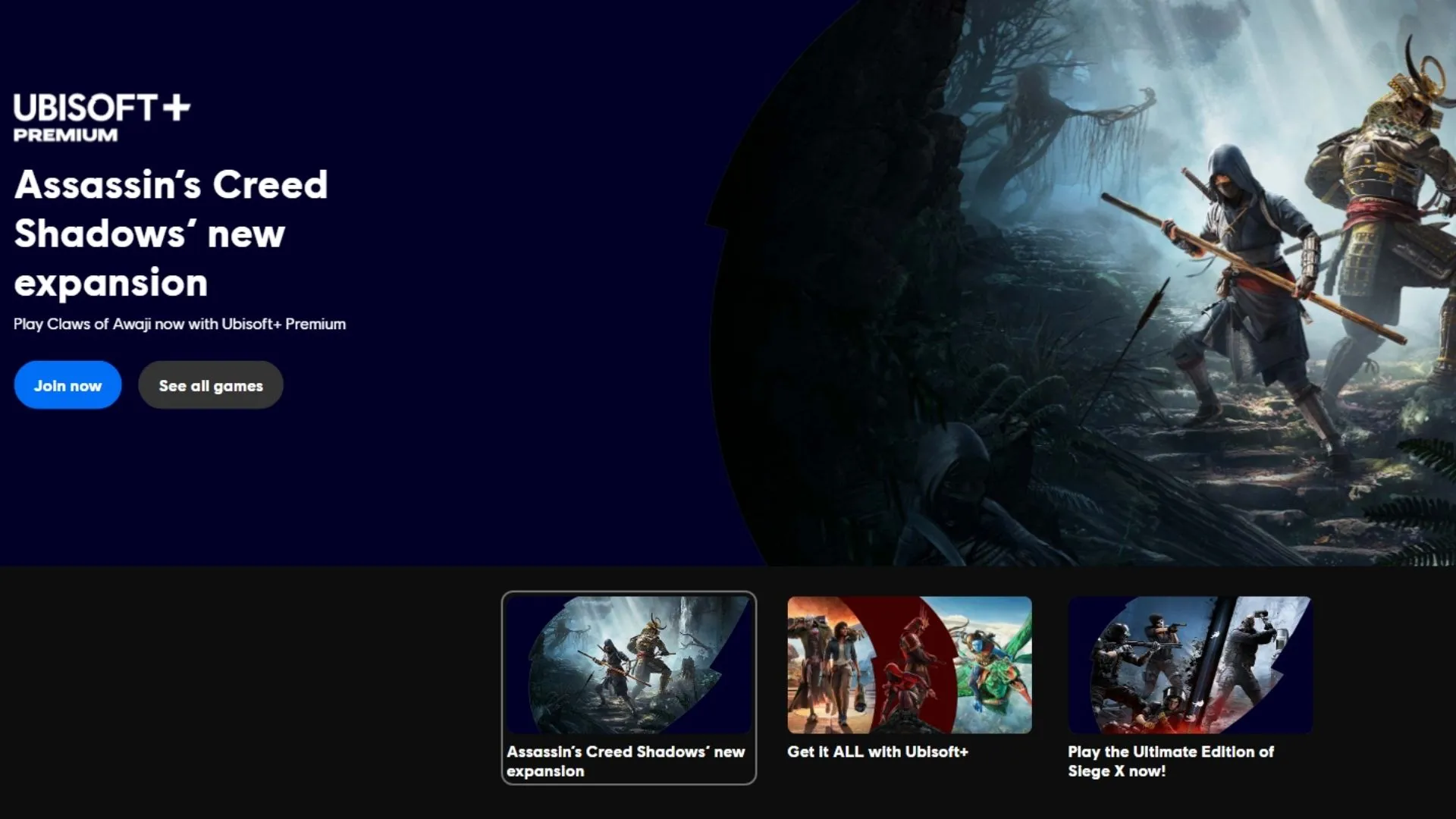 Ảnh đại diện Ubisoft+ và các tựa kinh điển hãng phát hành