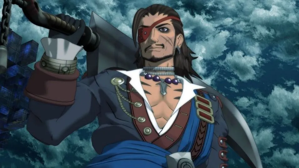 Ảnh gameplay Rogue Galaxy trên PS2, cảnh chiến đấu và không gian sci-fi rực rỡ