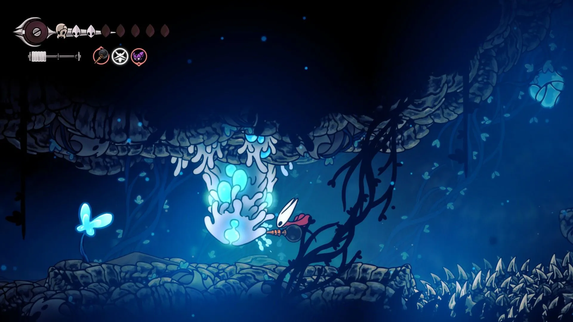 Ảnh: Kẻ địch bị tiêu diệt bằng Needle Phial trong Silksong