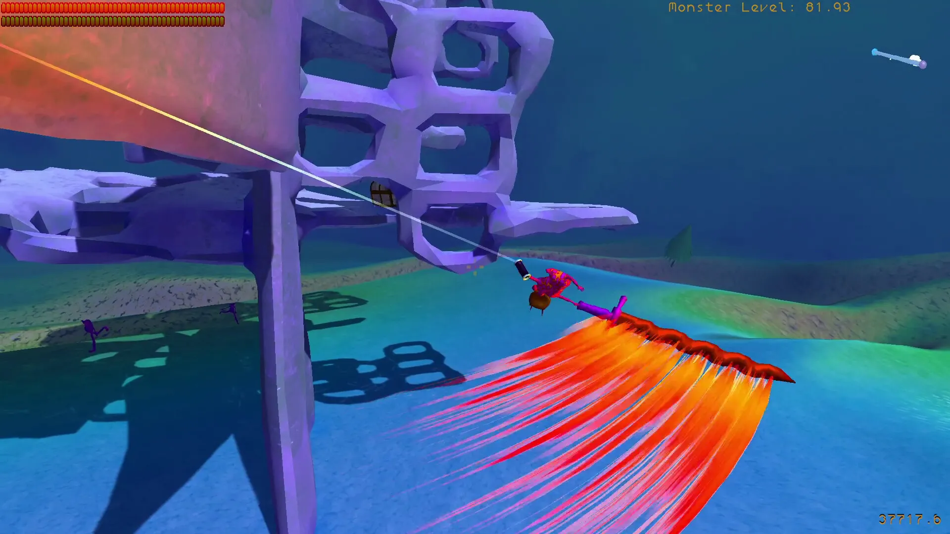 Ảnh màn chơi Juice Galaxy: phong cách ragdoll và thiết kế boss kỳ quái tạo nên trải nghiệm 'fever dream'