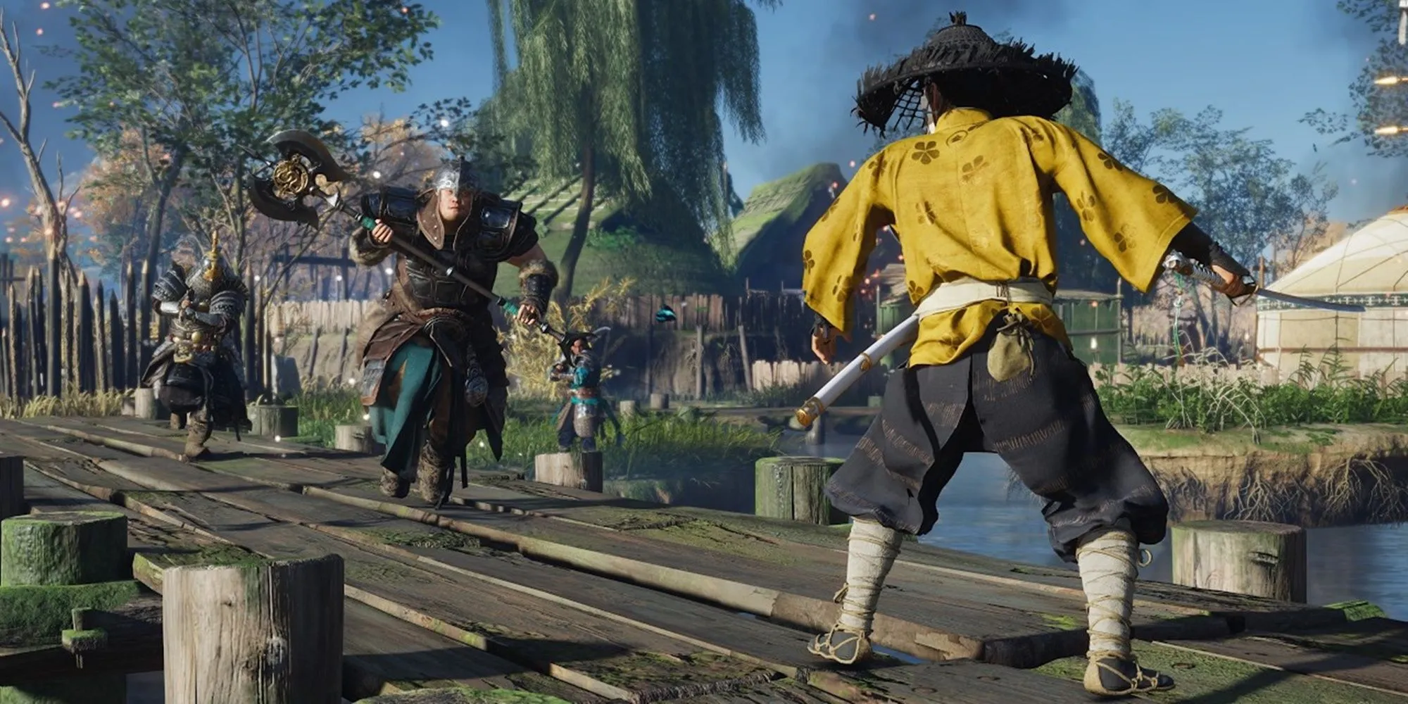 Ảnh phong cảnh Ghost of Yotei: hiệu ứng ánh sáng và tầm nhìn xa trên PS5