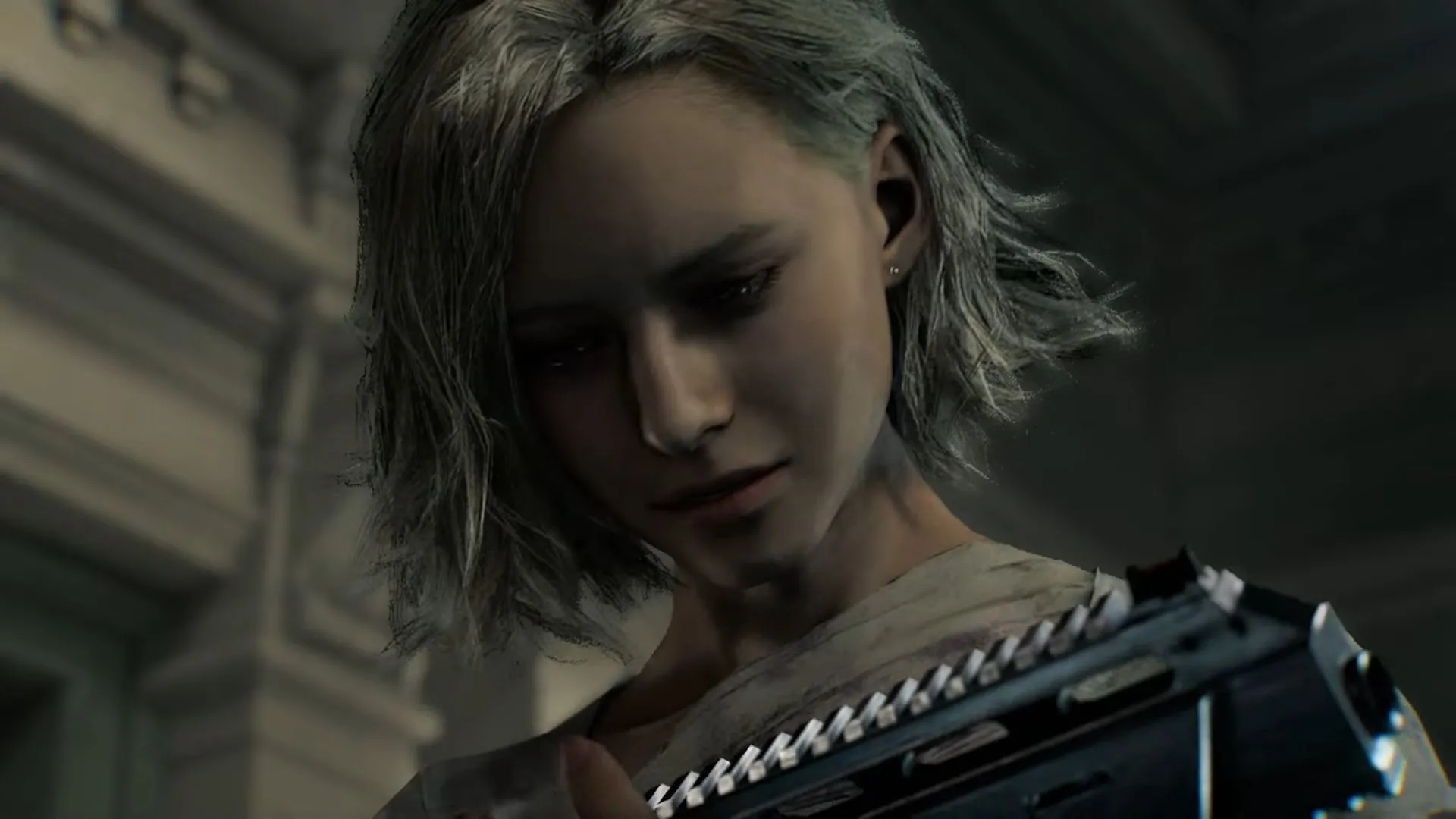 Ảnh trailer Resident Evil Requiem trên Nintendo Switch 2, thể hiện mô hình nhân vật và hiệu ứng ánh sáng của RE Engine