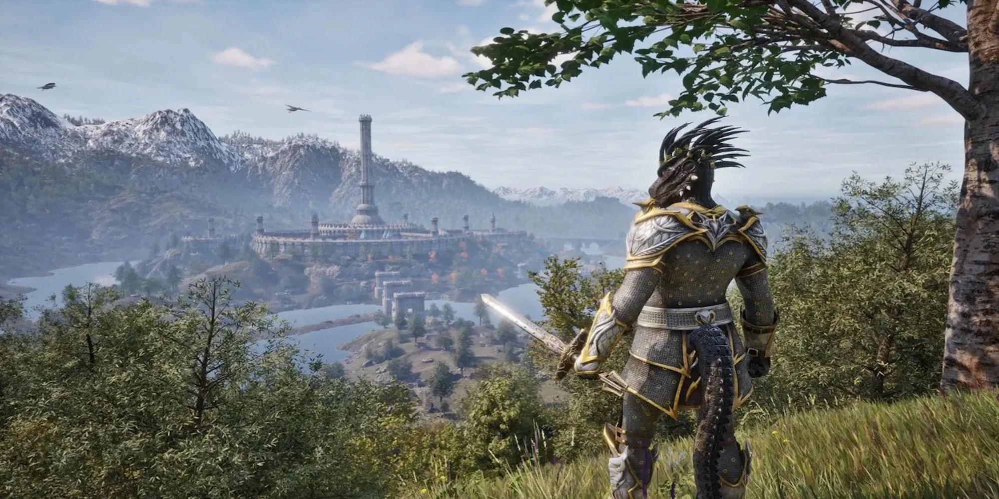 Argonian trên đồi trong Oblivion Remastered, minh họa cho vòng lặp khám phá và nhiệm vụ phụ dày đặc