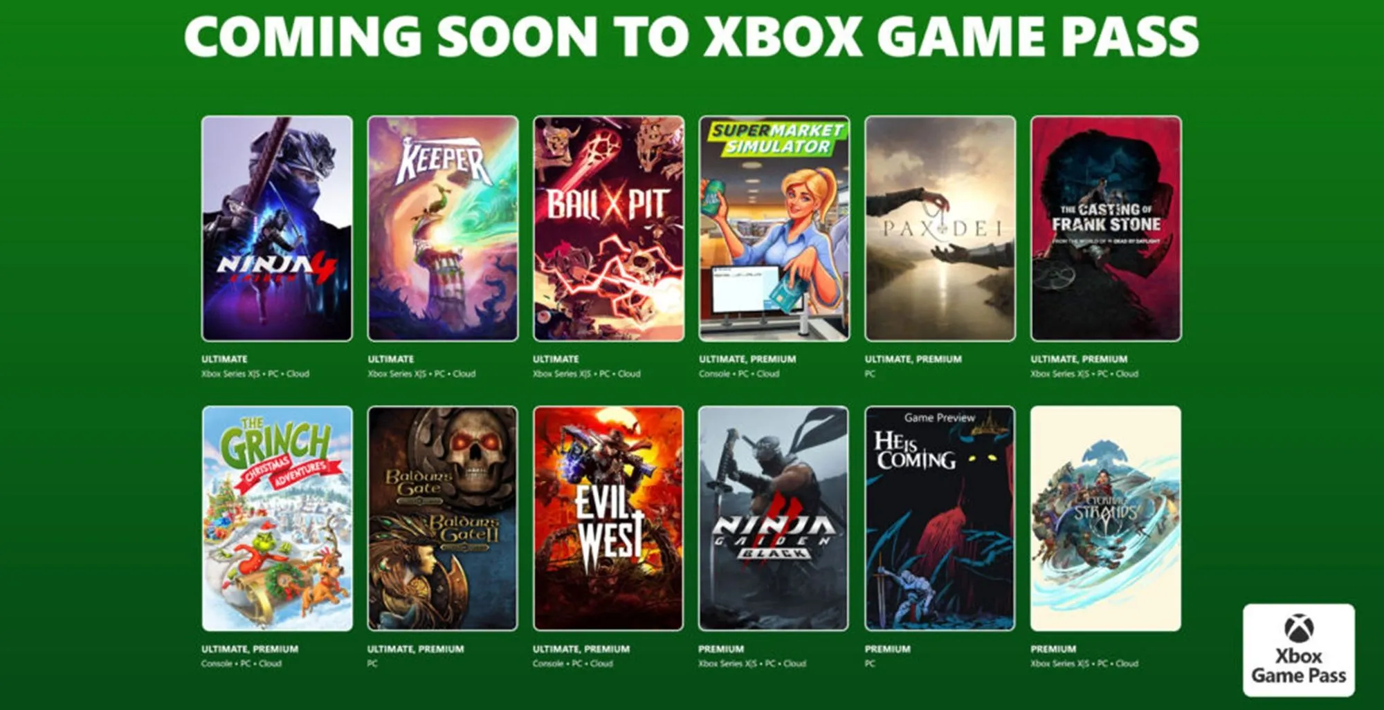 Baldur's Gate và Ninja Gaiden 4 xuất hiện trong danh sách Xbox Game Pass tháng 10/2025