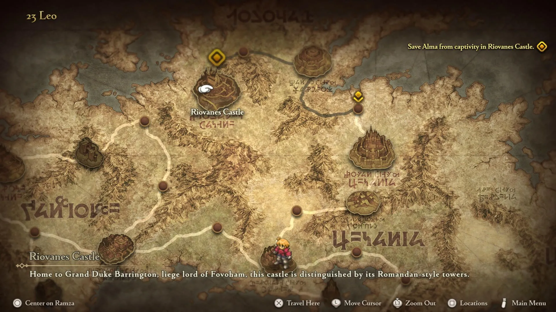 Bản đồ Ivalice trong Final Fantasy Tactics: The Ivalice Chronicles