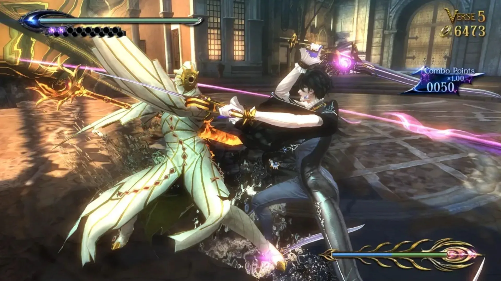 Bayonetta tung chiêu kết hợp súng và ma thuật trong Bayonetta 2