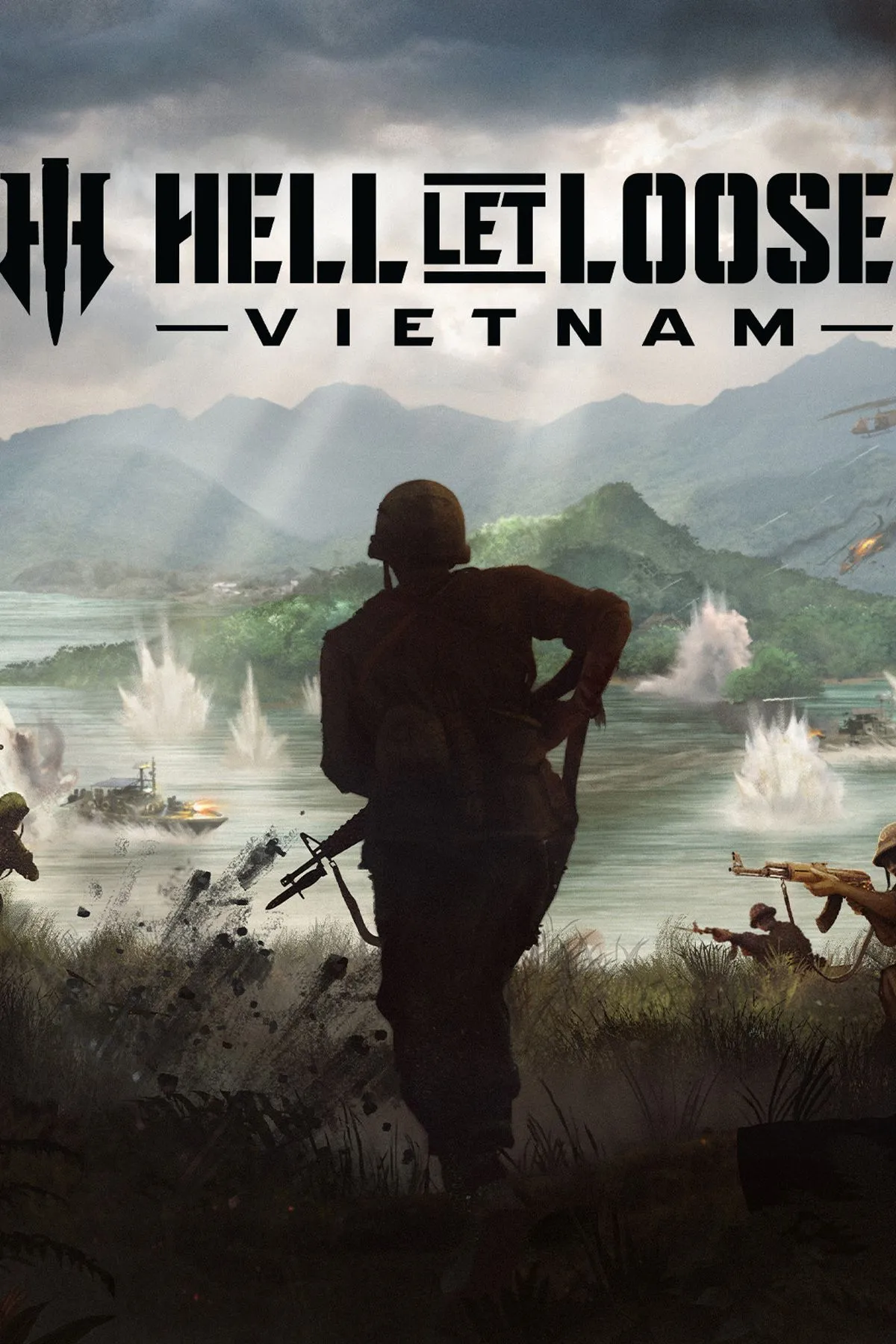 Bìa Hell Let Loose: Vietnam - artwork chính thức, cover art của trò chơi tái hiện đề tài chiến tranh Việt Nam
