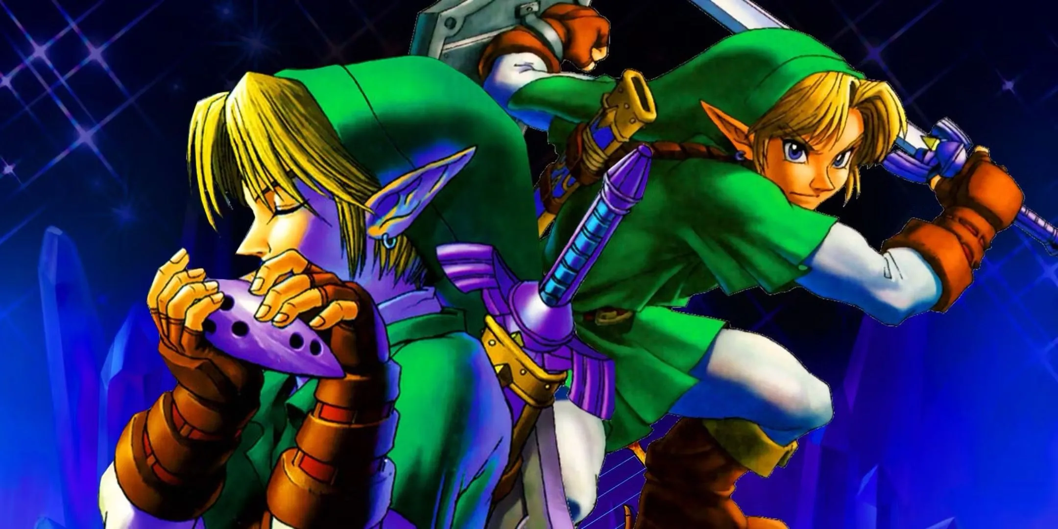 Bìa The Legend of Zelda: Ocarina of Time với không khí phép thuật và lâu đài huyền thoại, tượng trưng cho ảnh hưởng sâu rộng của series