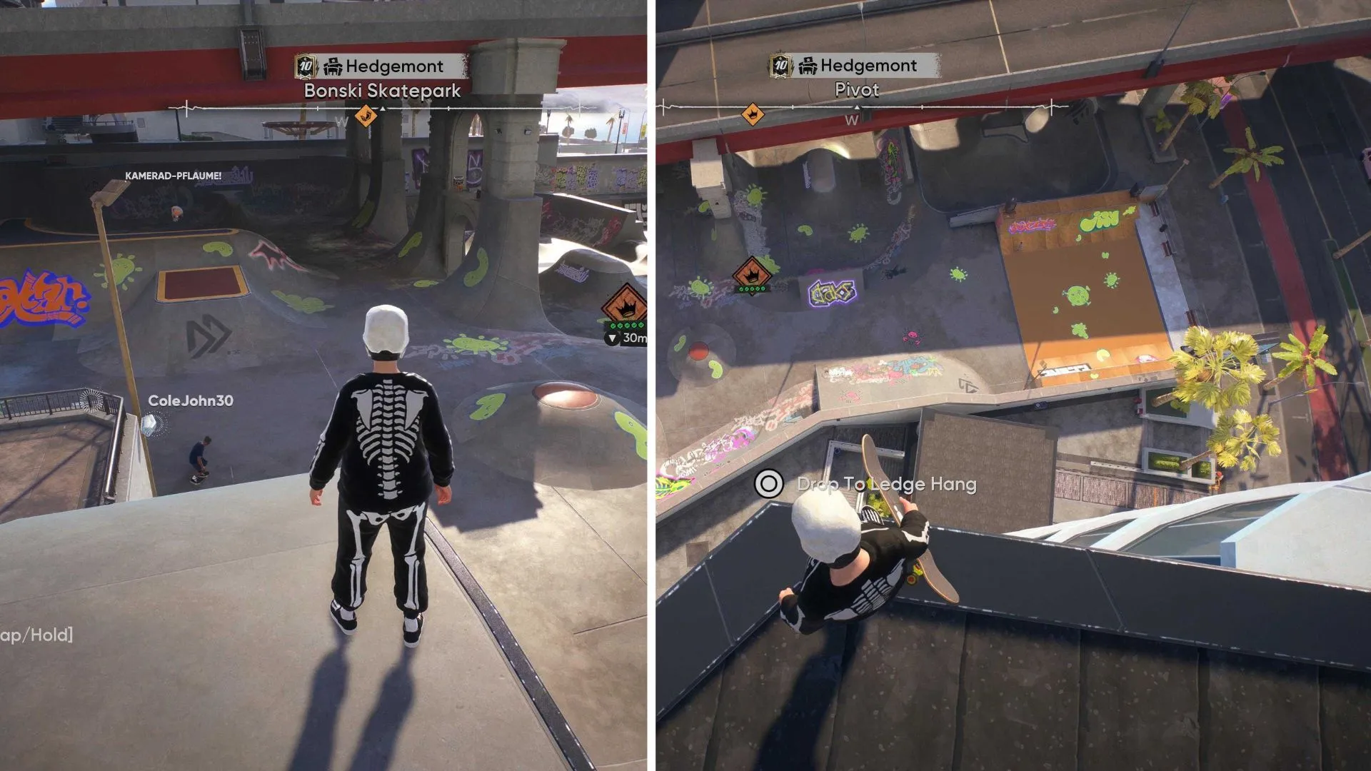 Bonzai Skatepark dưới gầm cầu - half-pipe và đường flow trong Skate 4