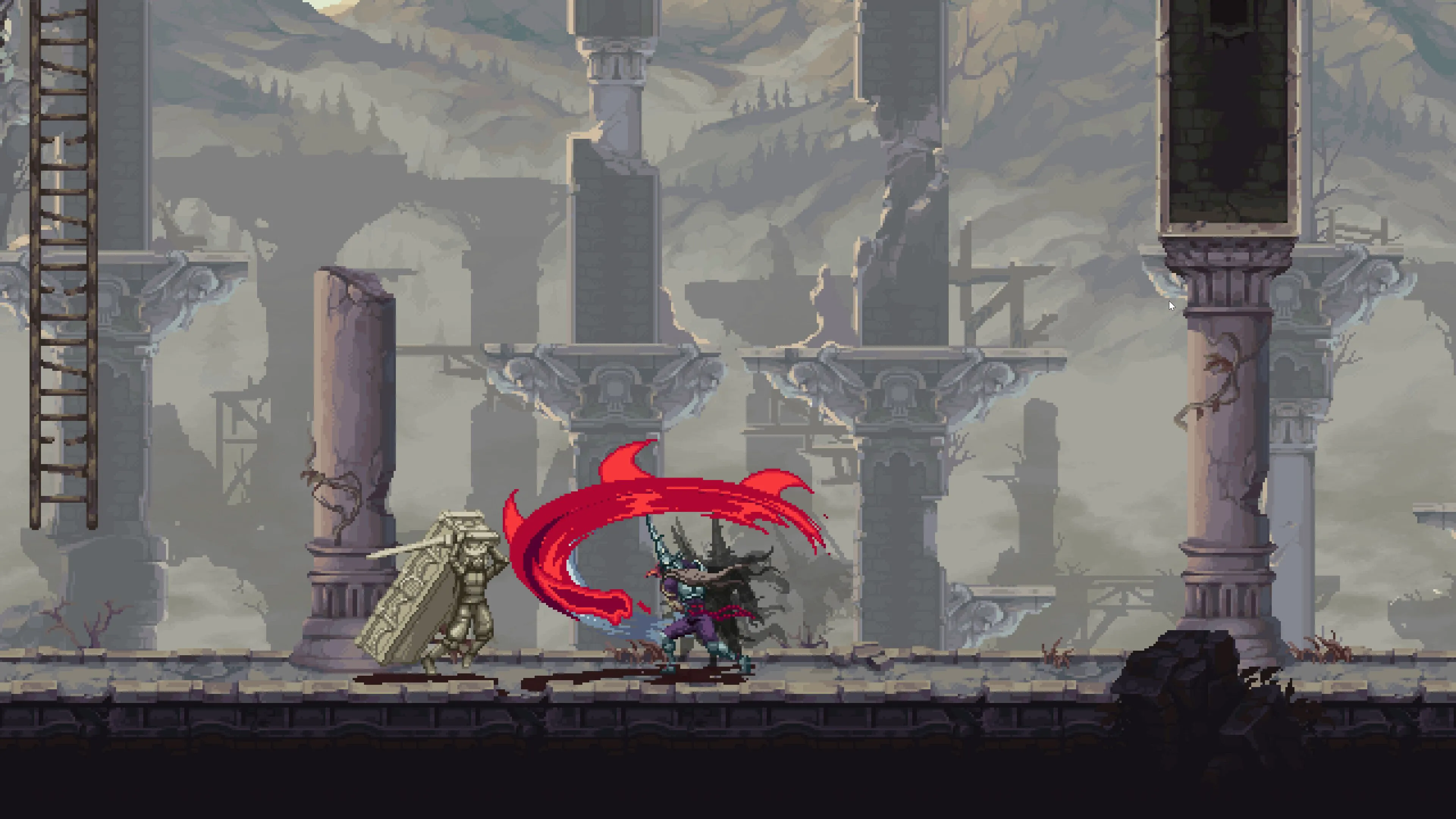 Boss và cảnh vật gothic trong Blasphemous 2