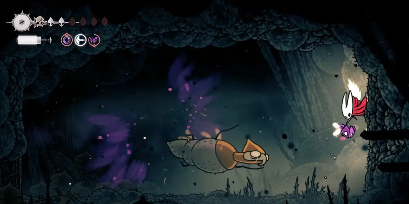 Broodmother cùng đàn ấu trùng và đợt tấn công bừa bãi trên The Slab, Silksong