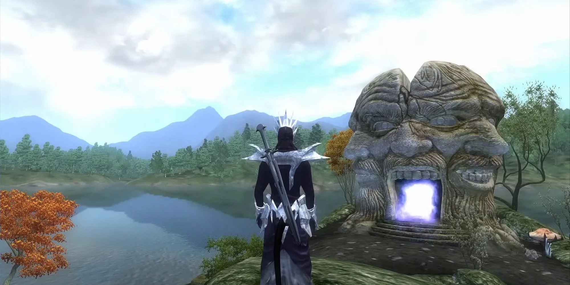 Cánh cửa bí ẩn trong Shivering Isles của Oblivion minh họa chiều sâu khám phá và khu vực tùy chọn
