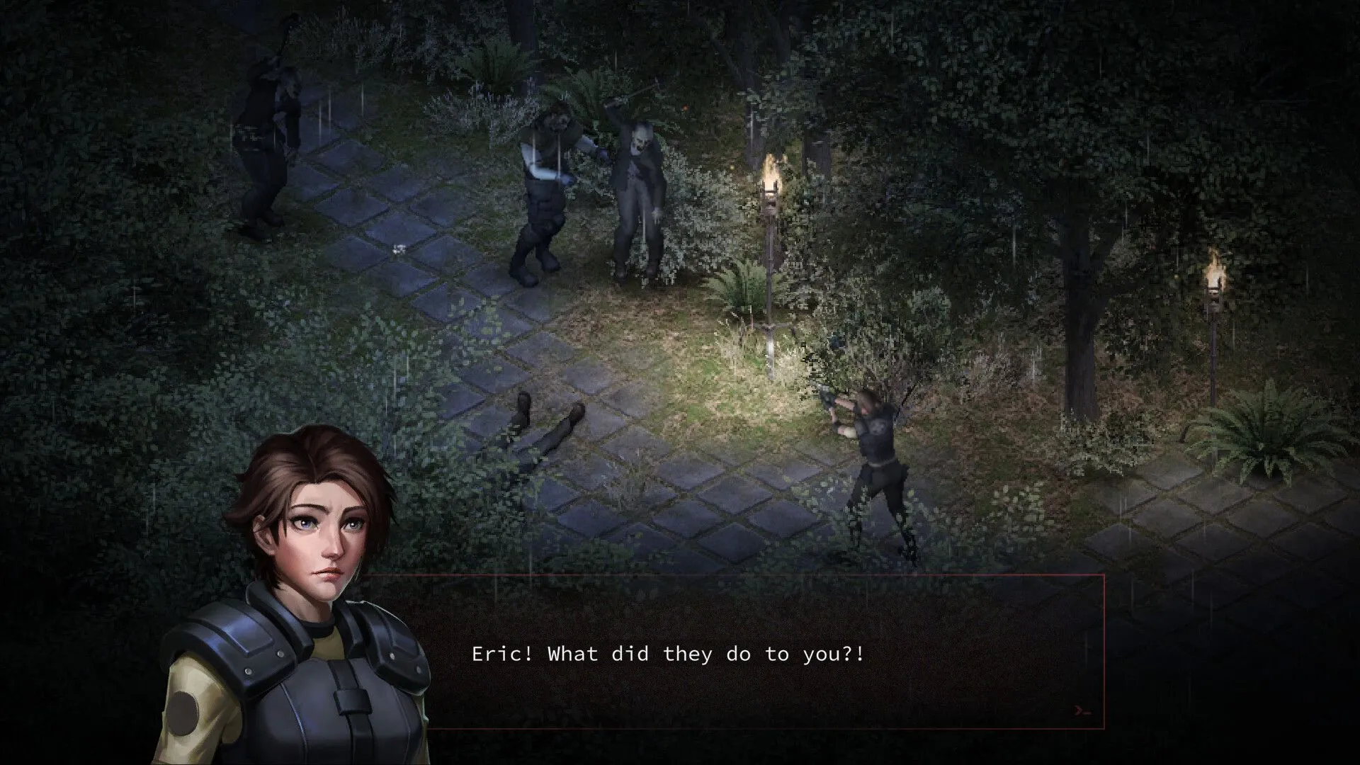 Cảnh dinh thự đầy bóng tối và xác sống trong You Will Die Here Tonight