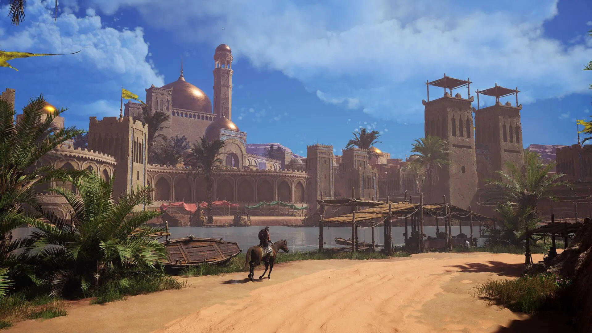 Cảnh gameplay Blood of Mehran: trận chiến trên cương ngựa và animation chuyển động còn vụng về