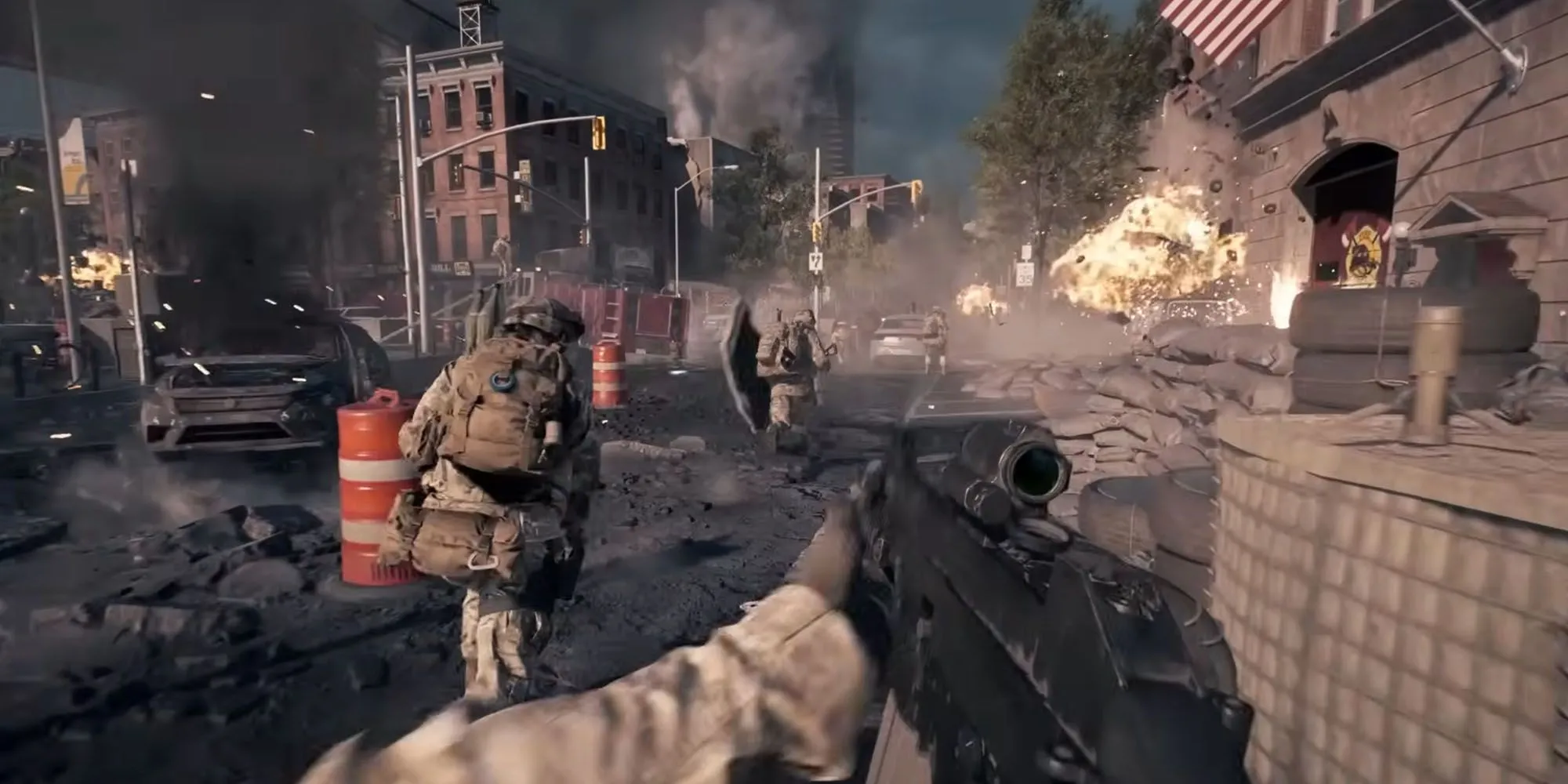 Cảnh người chơi Battlefield 6 bung thang để lao lên không trung — ảnh minh họa điều khiển bàn phím và chuột trên console