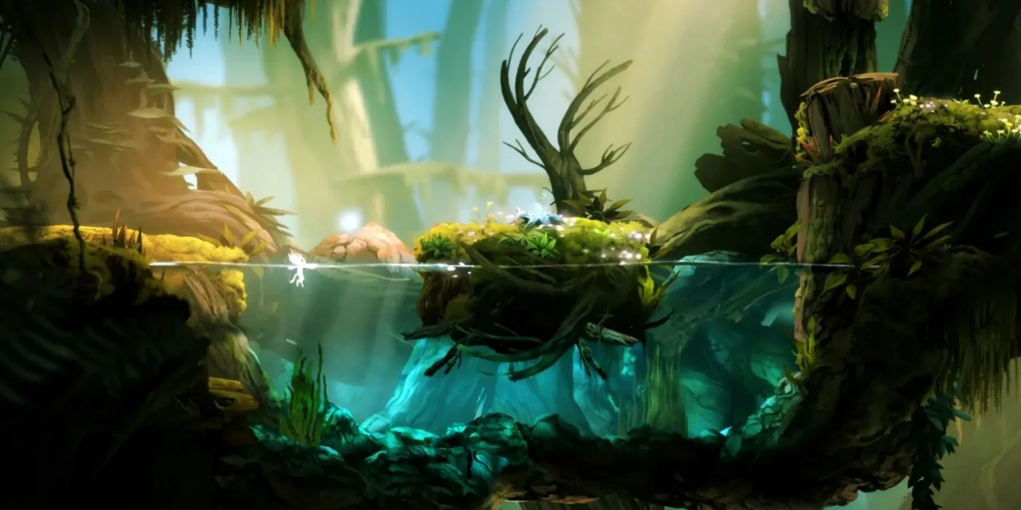 Cảnh thiên nhiên và cơ chế nhảy trong Ori and the Blind Forest