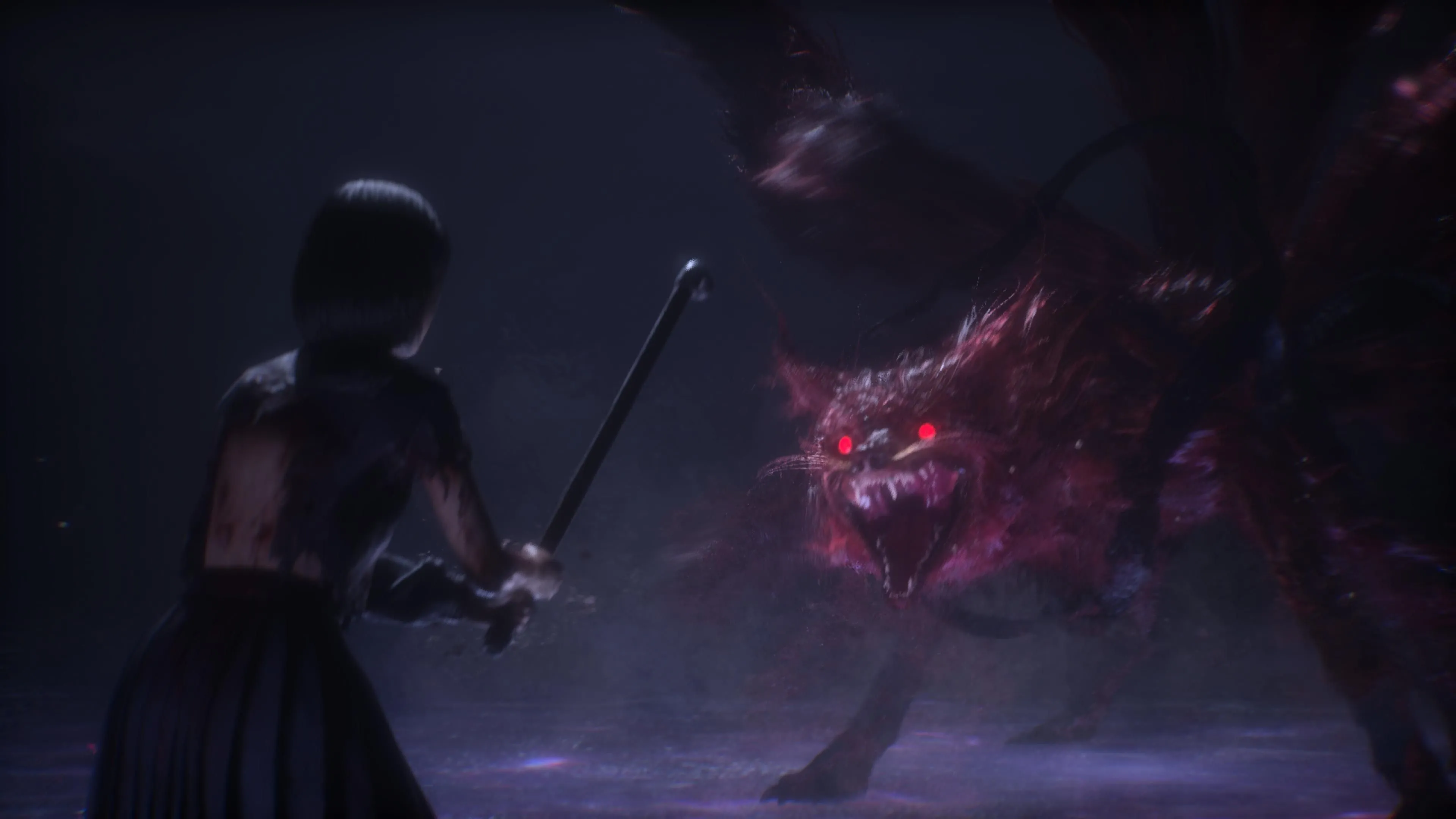 Cảnh tiết lộ kết thúc và quái vật Kyubi trong Silent Hill f, mang sắc thái Nhật Bản thập niên 1960