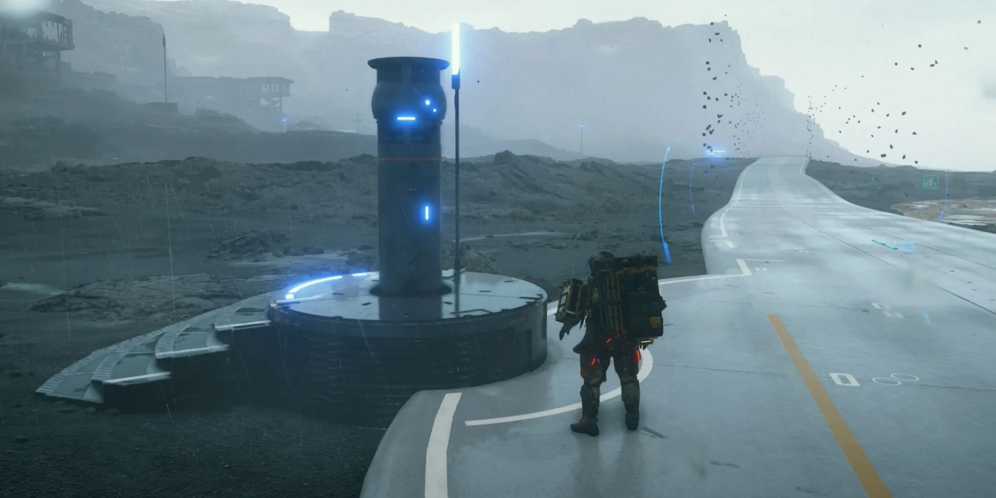 Cảnh trên bãi biển trong Death Stranding, biểu tượng cho sự kết nối mong manh giữa các thế giới