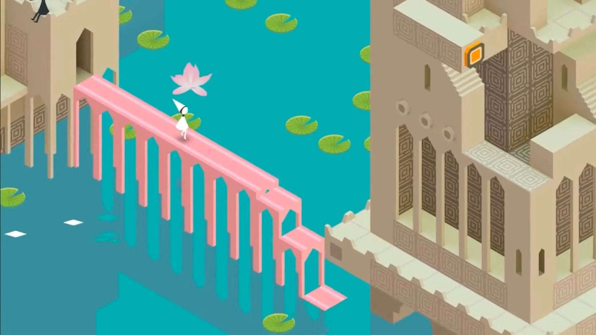 Cấp độ của Monument Valley, minh họa cấu trúc kiến trúc lập dị và giải đố không gian