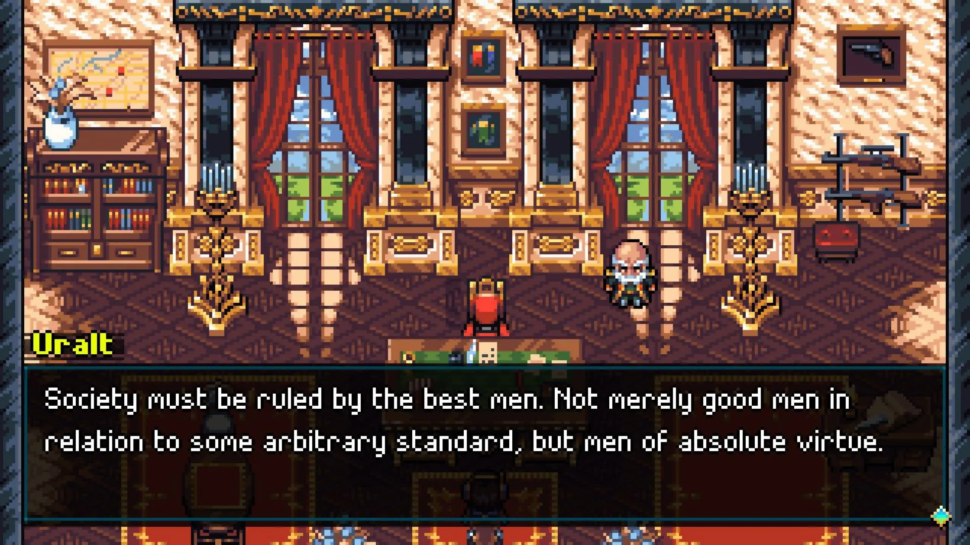 Chancellor Uralt gives a villain monologue in Quartet.