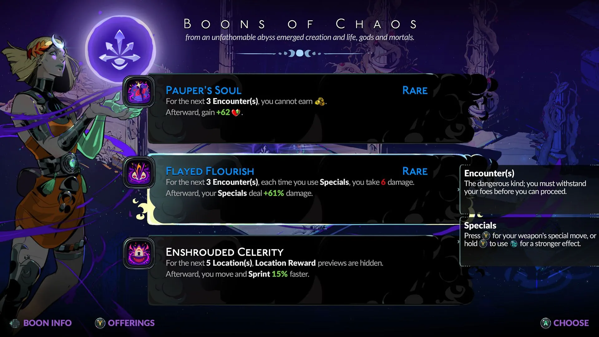 Chaos Flayed Flourish, Boon tăng sát thương Special đổi lấy HP