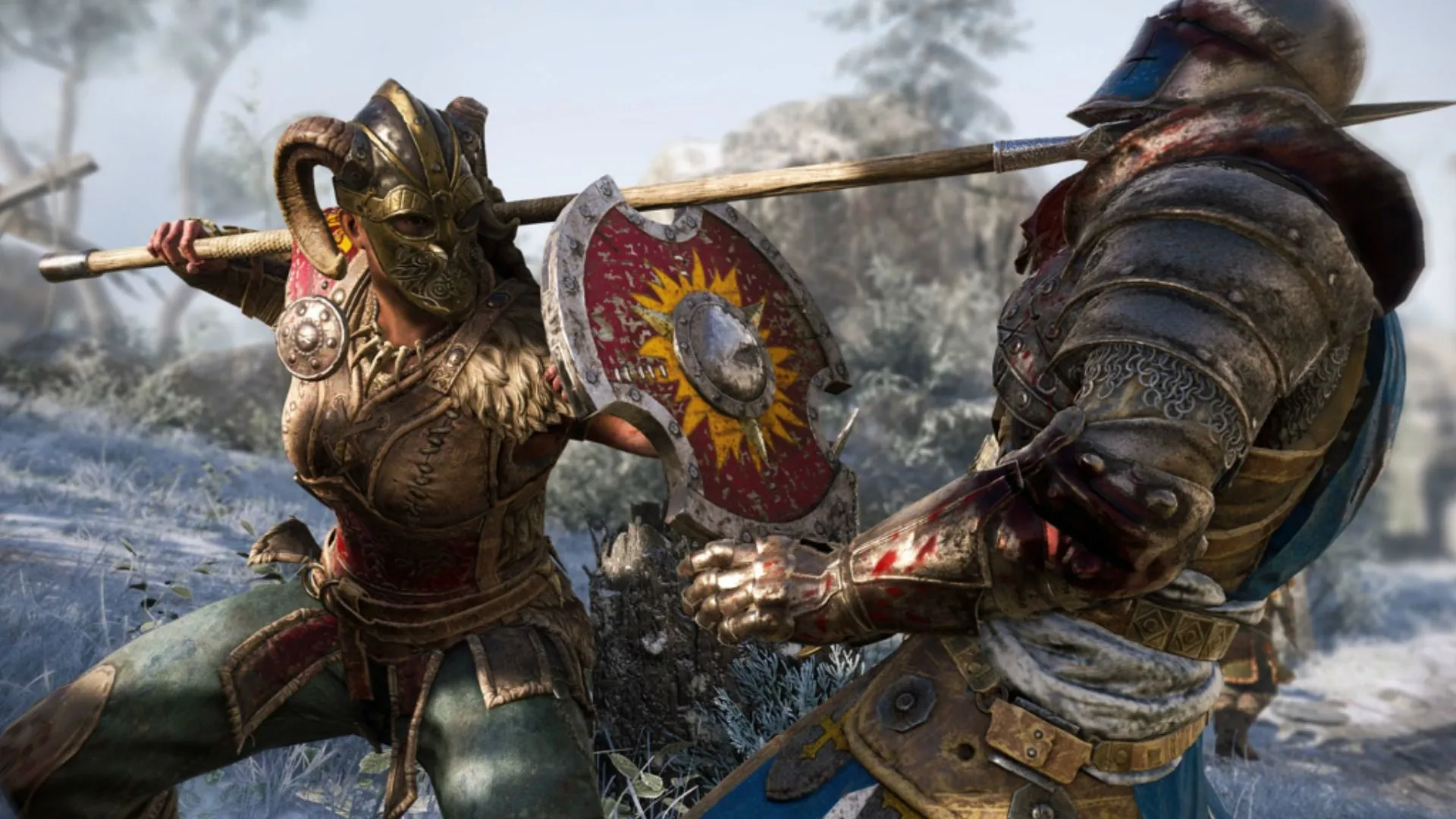 Chiến đấu định hướng trong For Honor, minh họa tư thế và giao tranh tay đôi