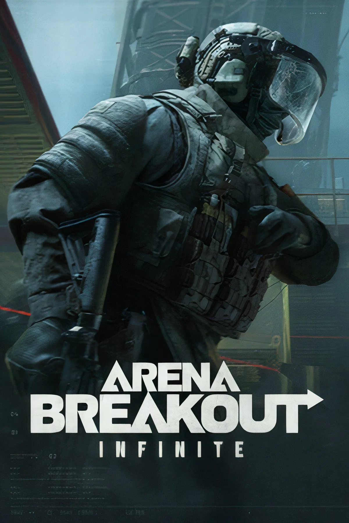 Collage hình ảnh gameplay và biểu tượng thể loại Extraction FPS của Arena Breakout: Infinite
