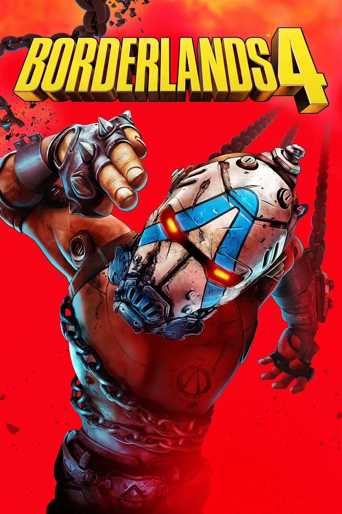 Cover art chính thức Borderlands 4 — art tập trung logo và phong cách cel-shaded đặc trưng