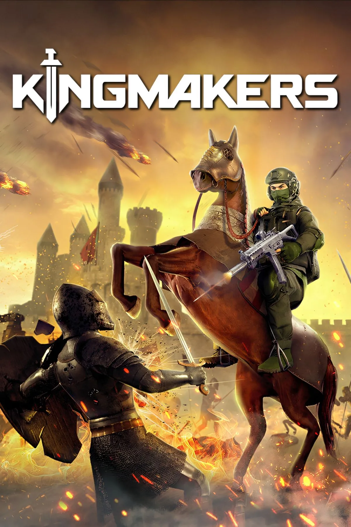 Cover art trang tag Kingmakers trên Steam, hình bìa minh họa cốt truyện du hành thời gian và chiến trường của Kingmakers