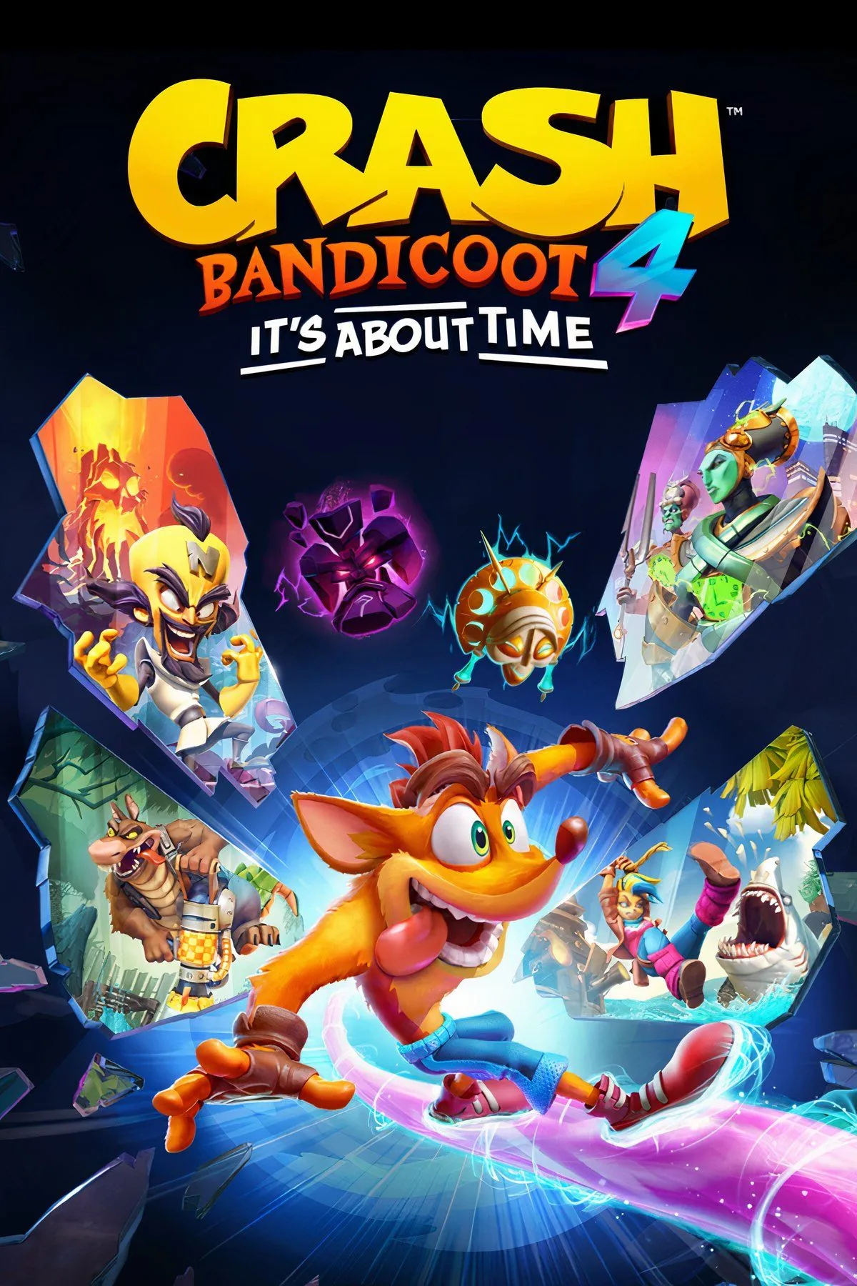 Crash Bandicoot trong tuyển tập pha hành động, thể hiện sự đa dạng cấp độ và cơ chế Quantum Masks