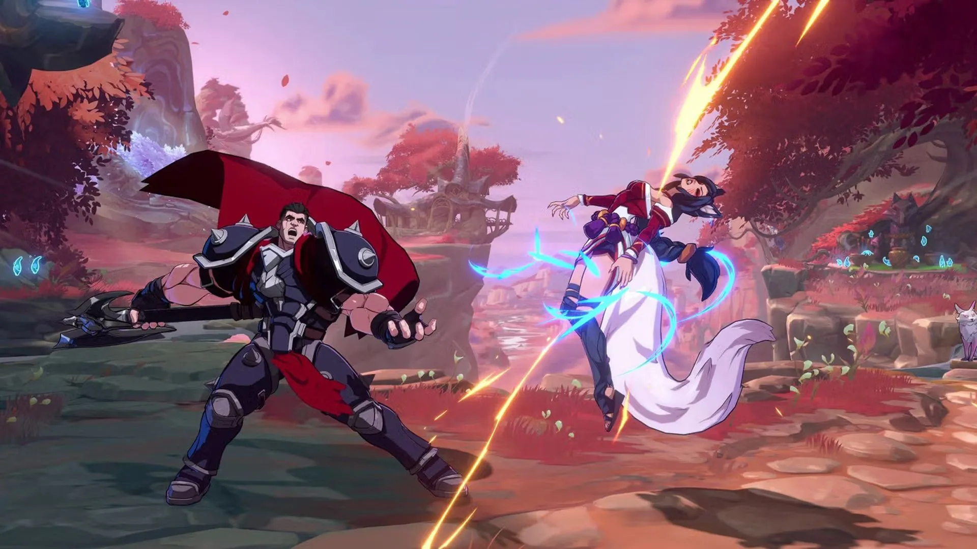 Darius trong 2XKO thực hiện combo dồn sát thương lên Ahri