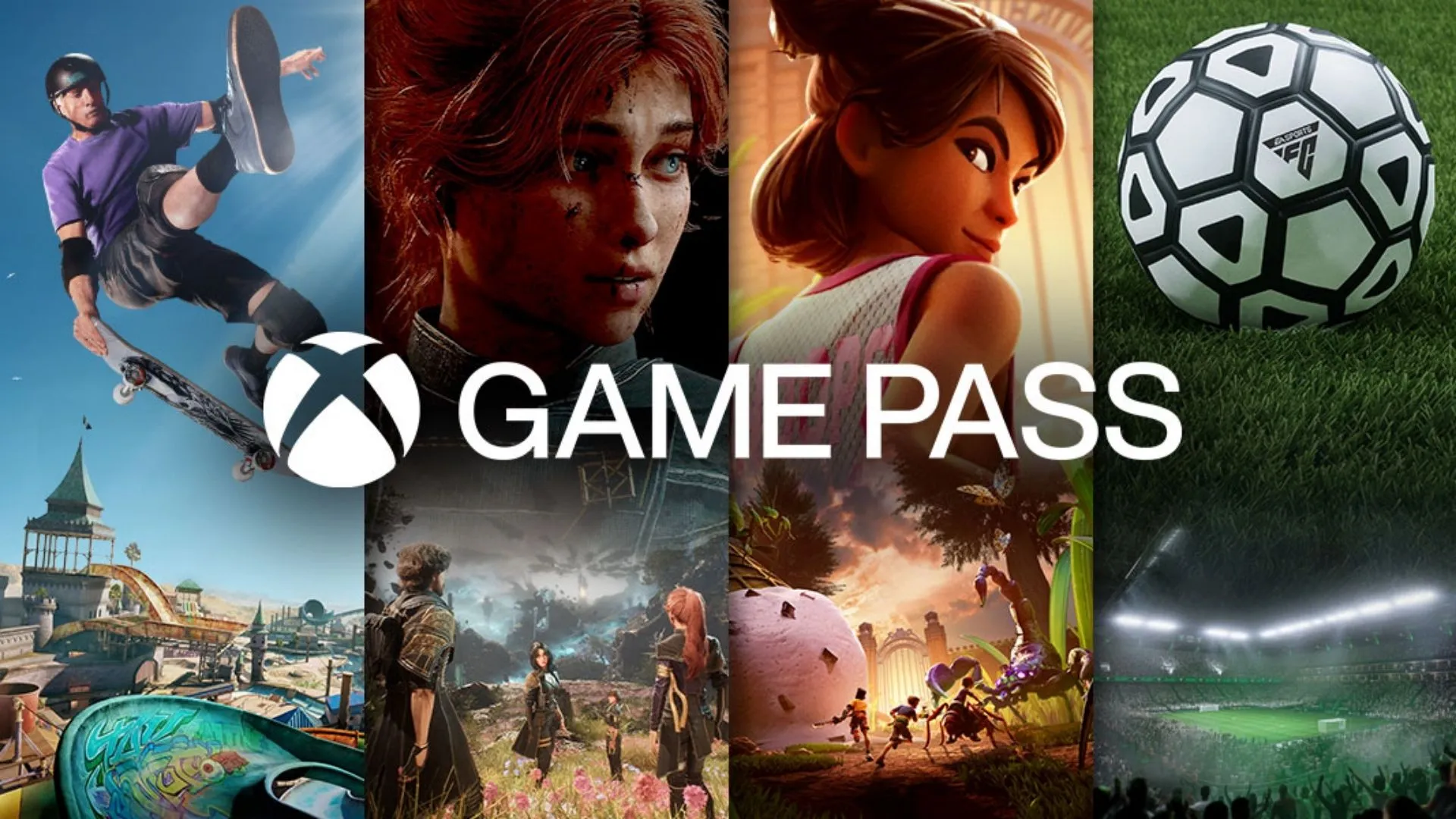 Đầu tư lớn nhất Game Pass 2025 - biểu tượng Xbox và các tựa game day-one