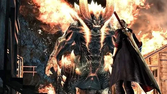 Devil May Cry 4 cảnh boss tấn công kịch tính