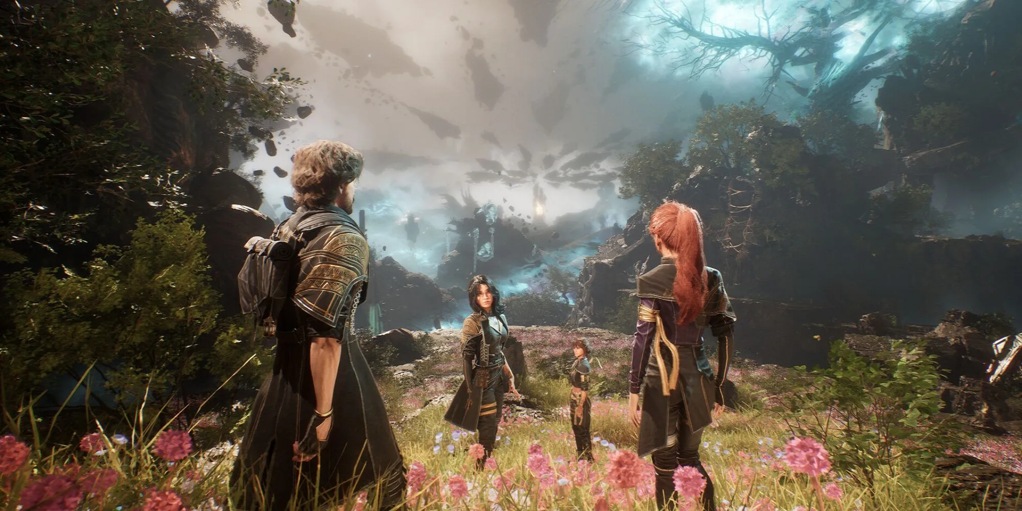 Đội hình nhân vật trong Clair Obscur: Expedition 33, chiến đấu theo lượt với hiệu ứng ánh sáng mạnh