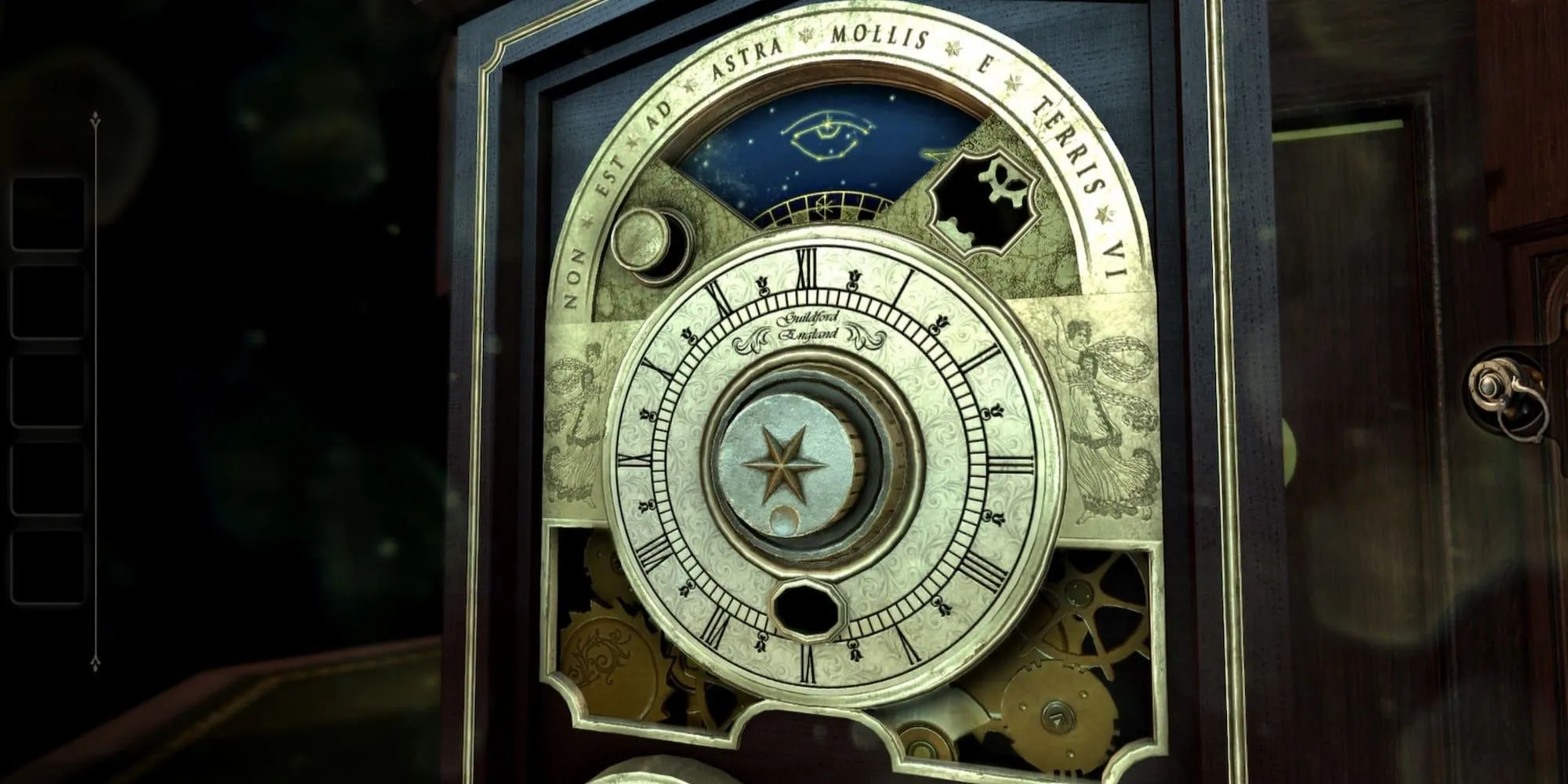 Đồng hồ kỳ lạ trong The Room, biểu tượng cho các cơ chế cổ máy đòi hỏi quan sát tỉ mỉ