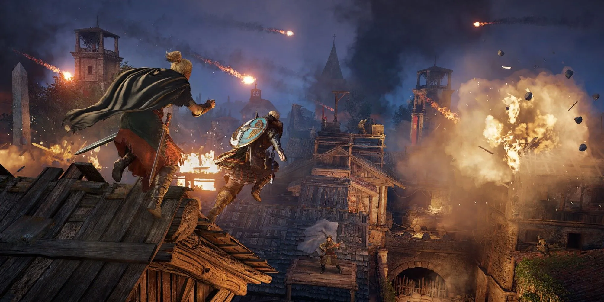 Eivor trong trận vây Paris, thể hiện gameplay ám sát và cấu trúc Black Box trong Siege of Paris