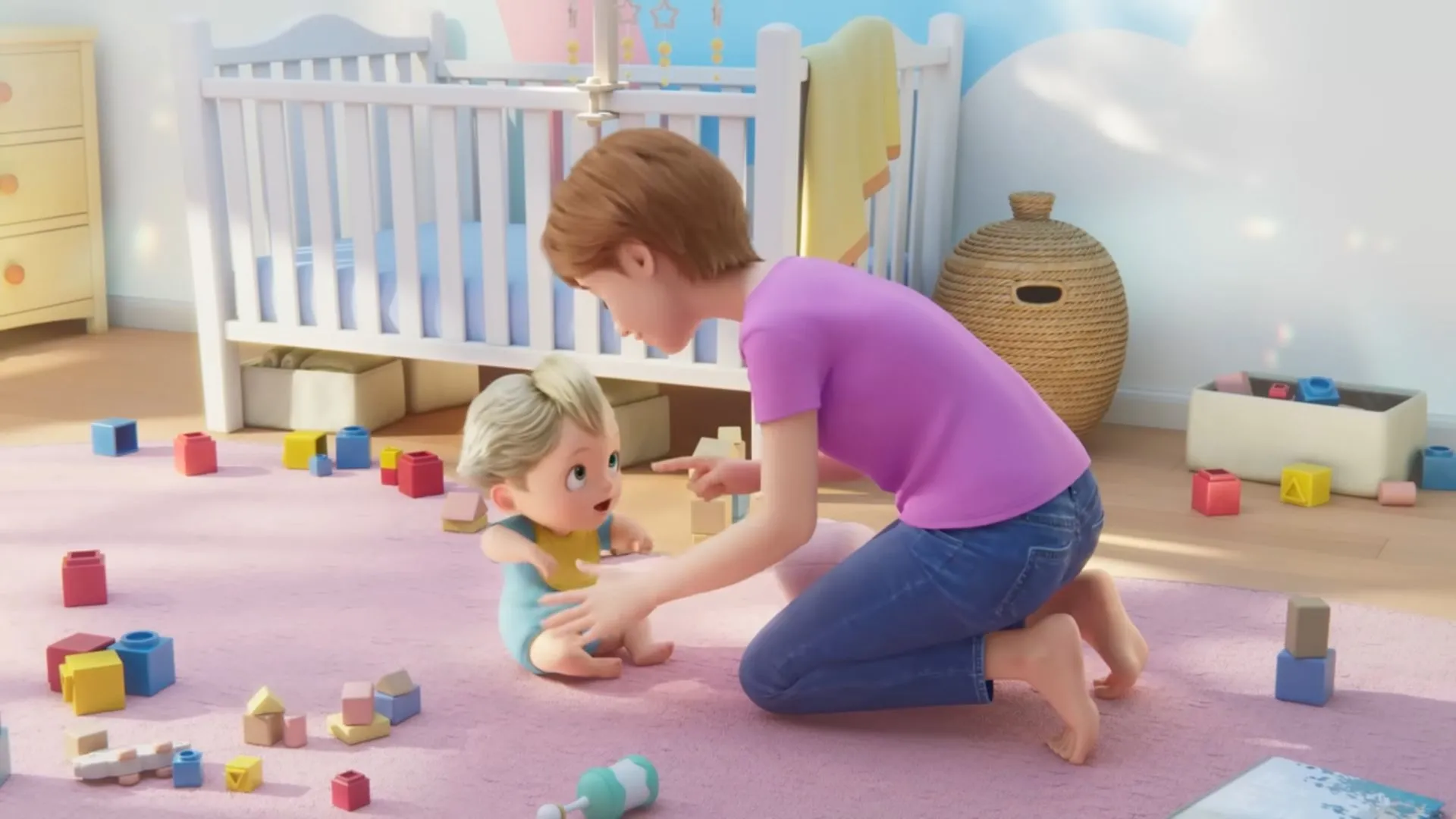 Em bé trong 'Close to You' được Pikmin kéo chiếc núm vú