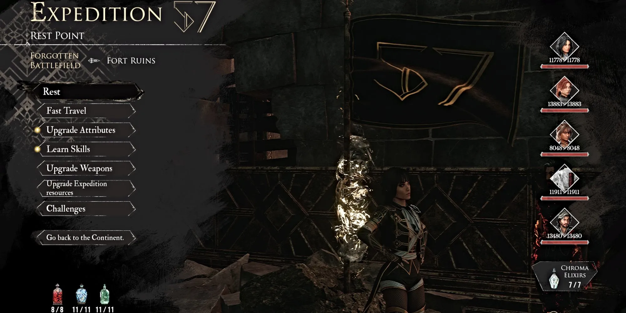 Expedition Flag tại Forgotten Battlefield, điểm respawn cho farm XP