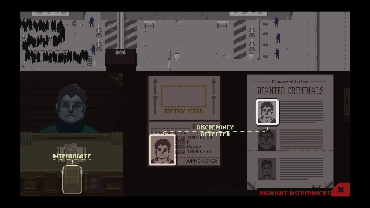 Finding a discrepancy in Papers, Please