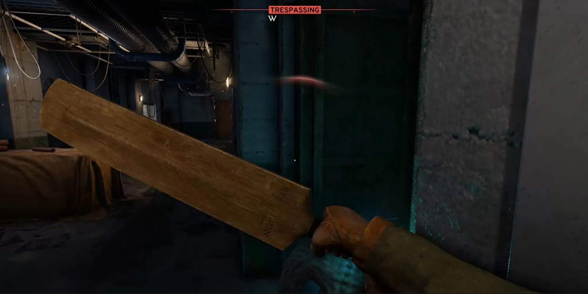 Gậy cricket truyền thống dùng làm vũ khí cận chiến trong Atomfall, có vòng quét rộng